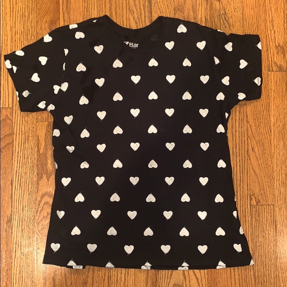 Faded Hearts Designed Black Top!!